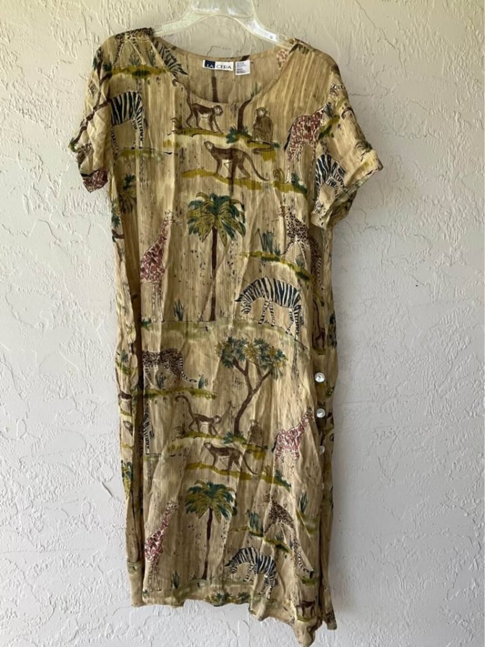 La Cera Safari Print Dress